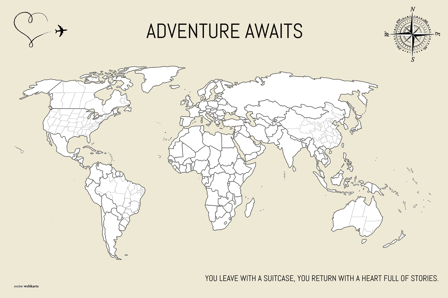 Weltkarte bereiste Länder