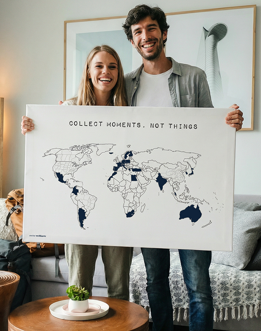 Weltkarte zum ausmalen deiner bereisten Orte - meine weltkarte