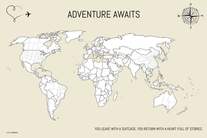 Weltkarte bereiste Länder