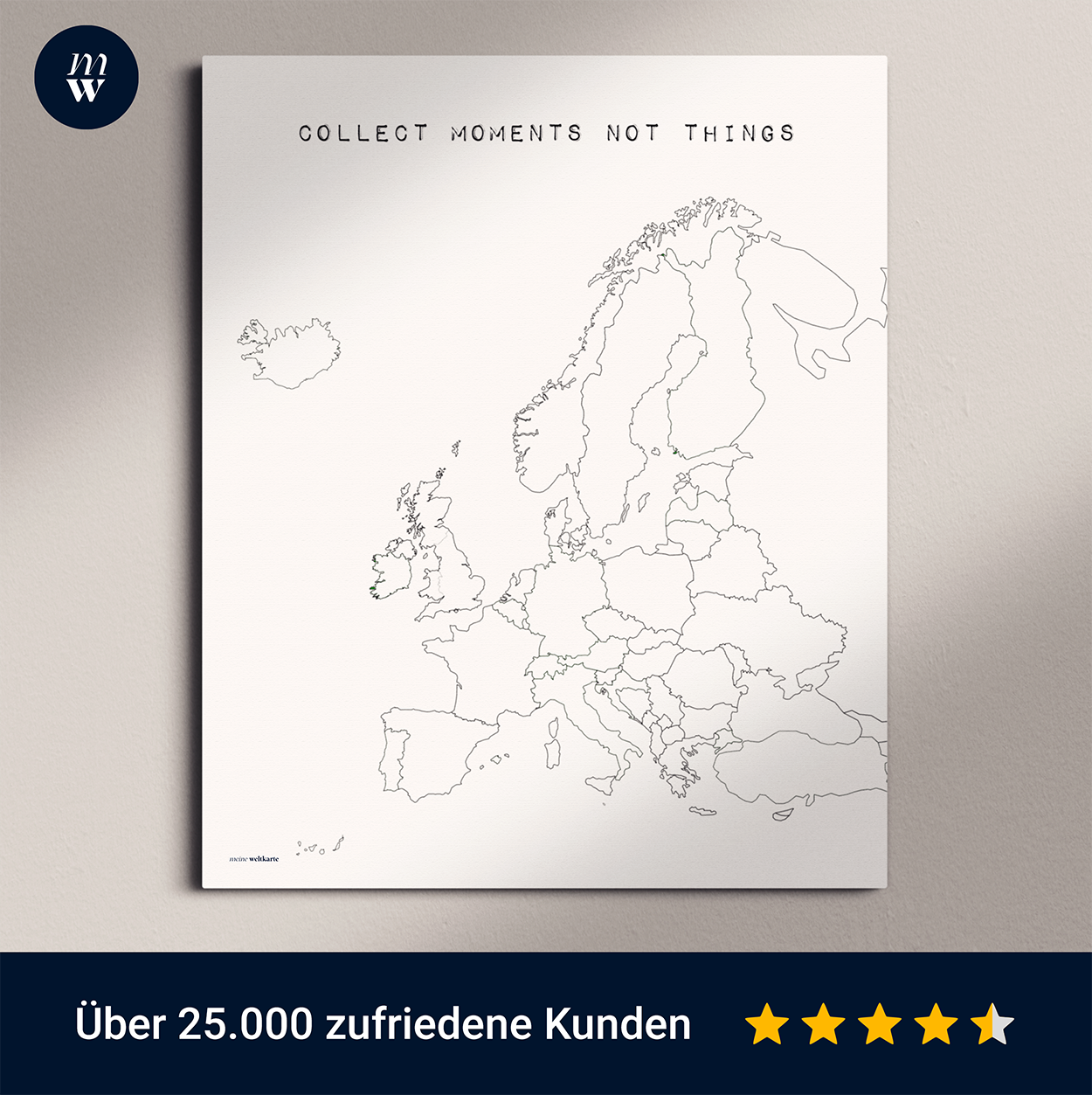 Europakarte zum rubbeln