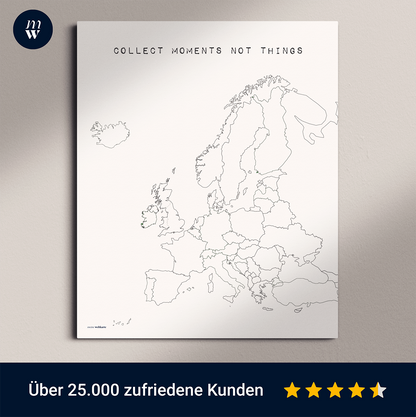 Europakarte zum rubbeln