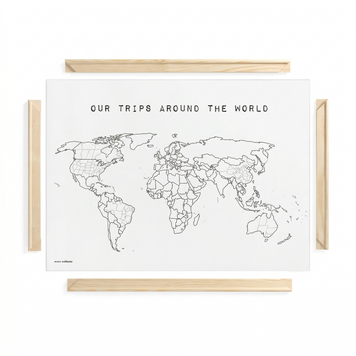 Weltkarte "Our trips around the world"