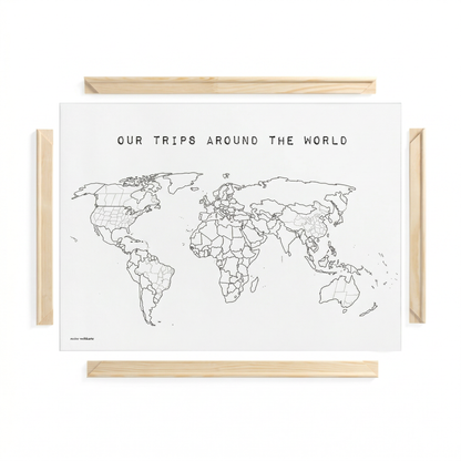 Weltkarte "Our trips around the world"