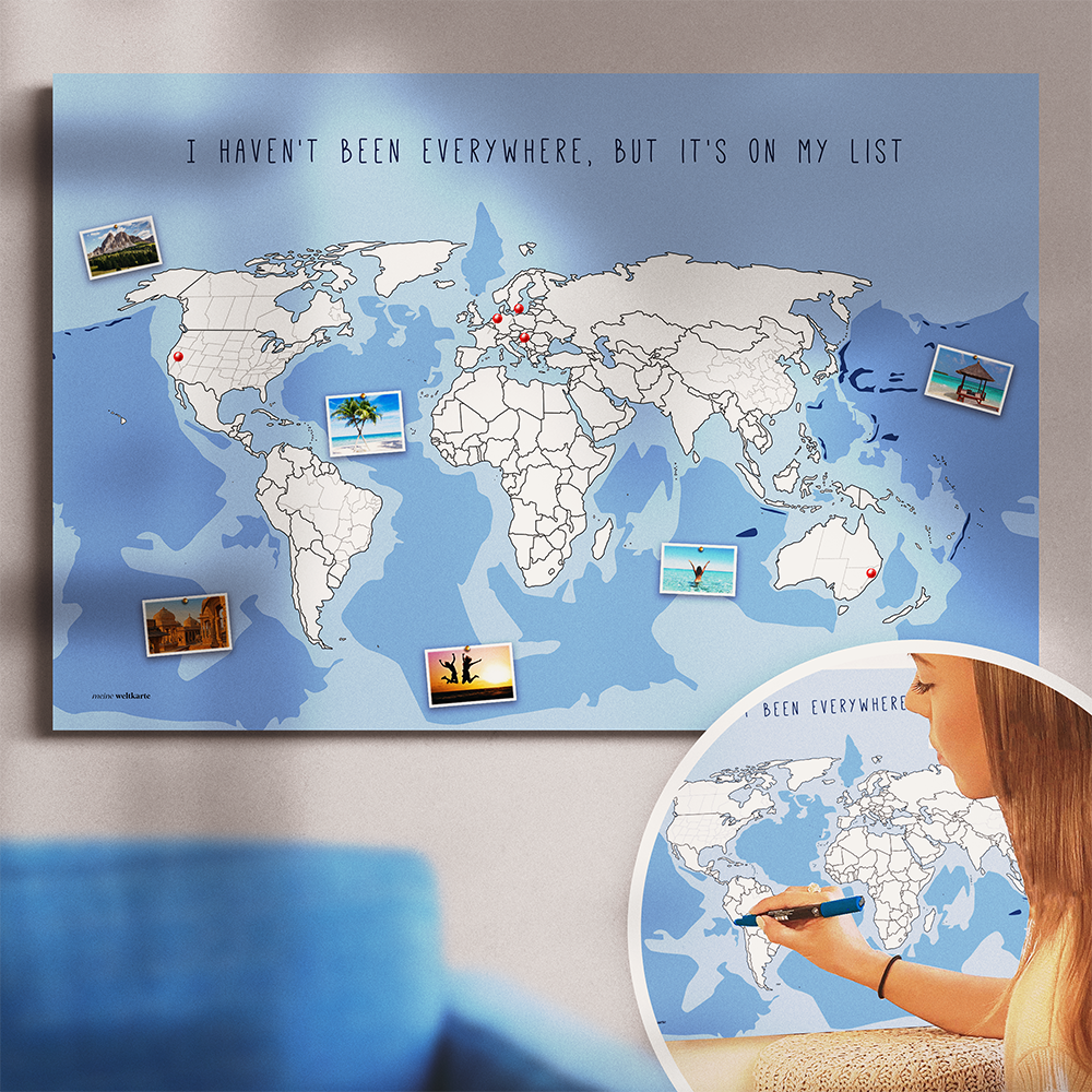 Weltkart wo man schon war