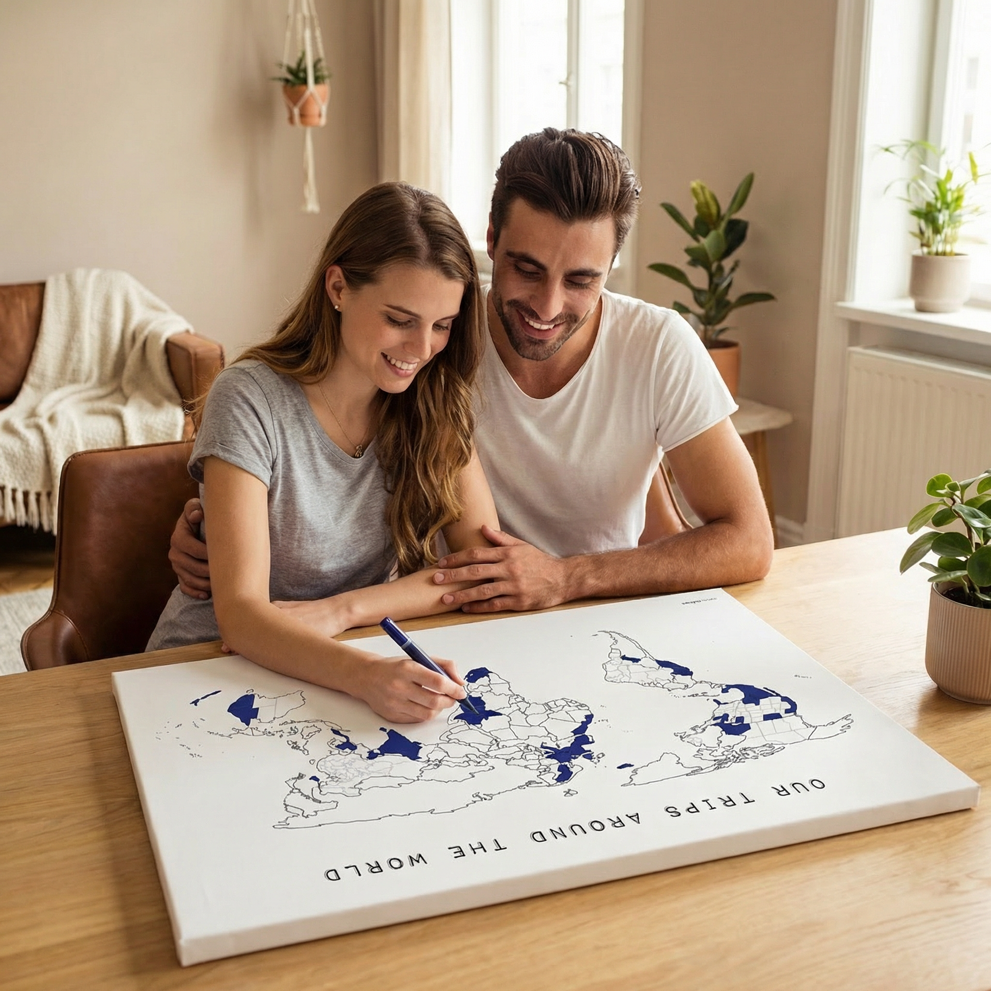 Weltkarte Reiseerinnerung, bereiste Länder
