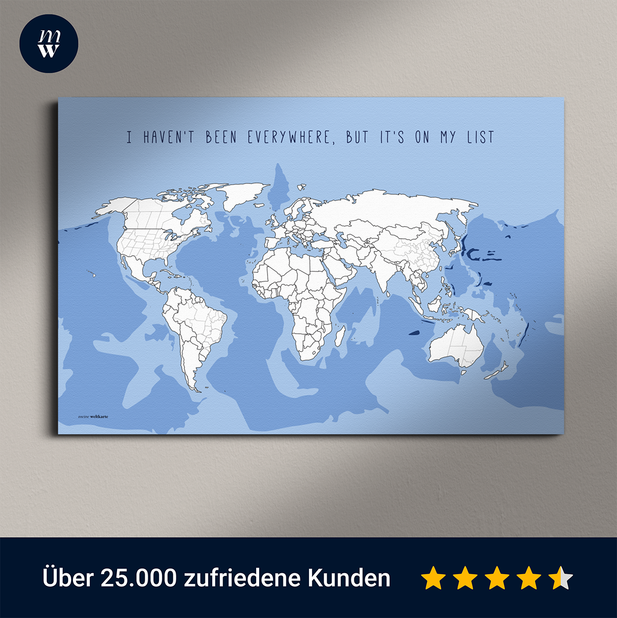 Weltkarte als Reiseerinnerung