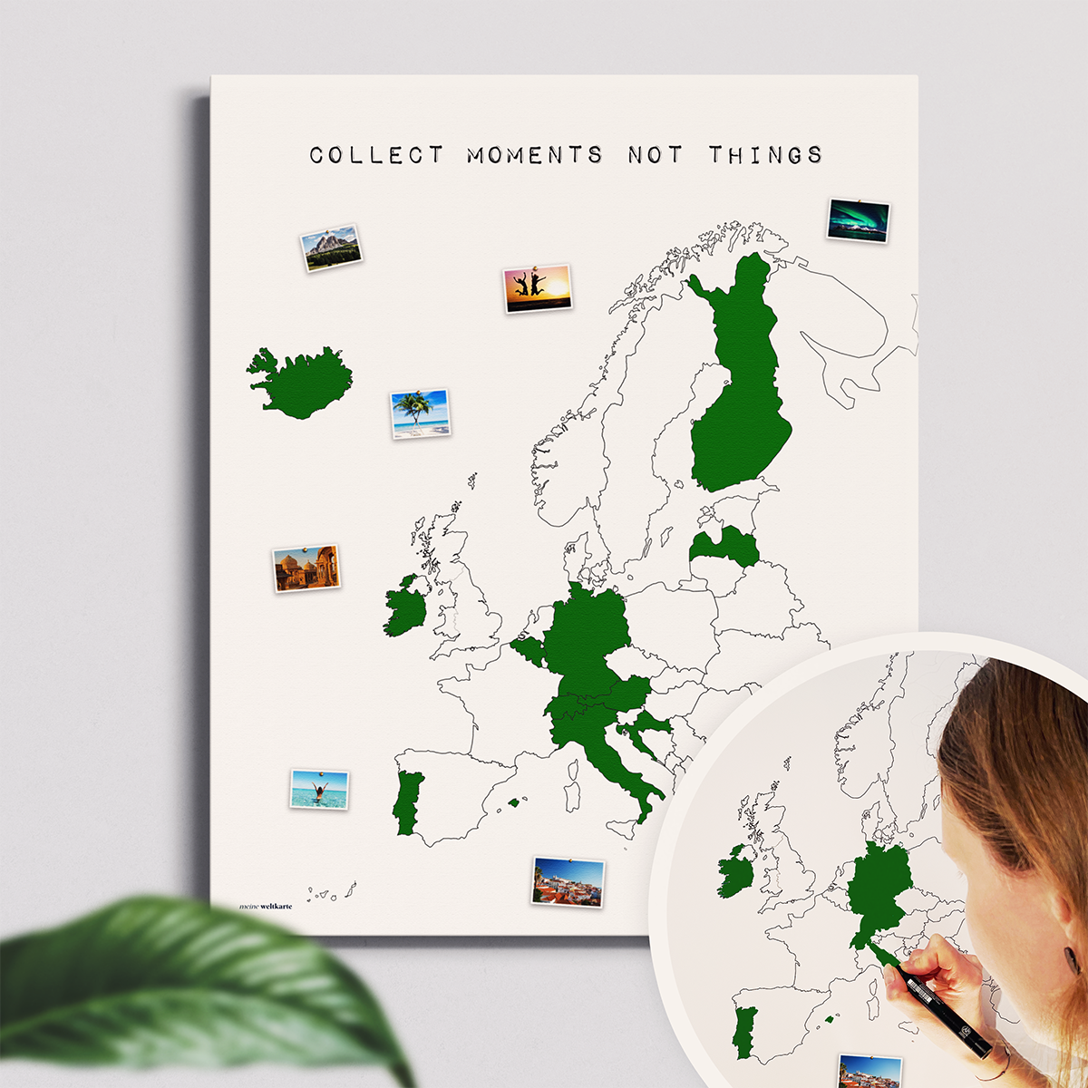 Europakarte Reiseerinnerung